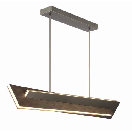 A large image of the Kovacs P1649-L Midnight Iron / Faux Walnut