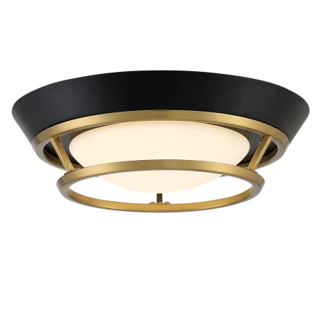 A large image of the Kovacs P5371-L Coal / Satin Brass