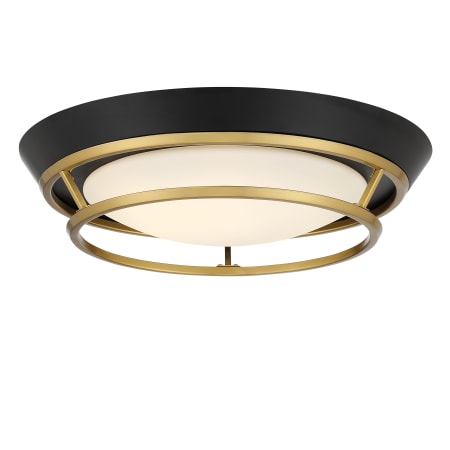 A large image of the Kovacs P5372-L Coal / Satin Brass