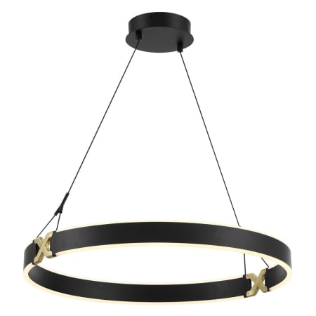 A large image of the Kovacs P5405-L Coal / Satin Brass
