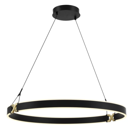 A large image of the Kovacs P5406-L Coal / Satin Brass