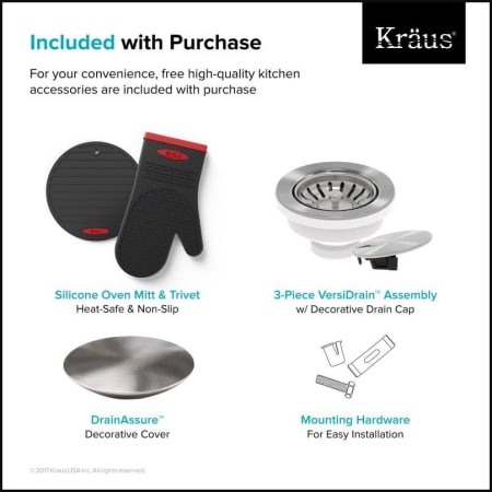 A large image of the Kraus KD1US25-KPF-1610 Kraus-KD1US25-KPF-1610-Included Accessories