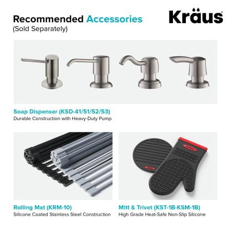 A large image of the Kraus KHF410-33 Recommended Accessories