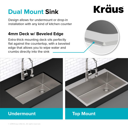 A large image of the Kraus KHT301-18 Dual Mount Sink Instructions