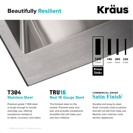 A large image of the Kraus KHT301-18 Steel Grade
