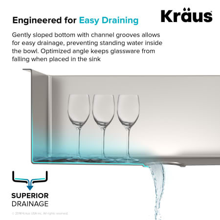 A large image of the Kraus KHT301-25 Draining