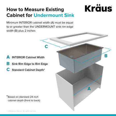 A large image of the Kraus KHU-100R3-30 Kraus-KHU-100R3-30-Measuring Cabinet for Undermount