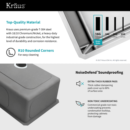 A large image of the Kraus KHU100-32-1640-42 Kraus-KHU100-32-1640-42-Material and Soundproofing