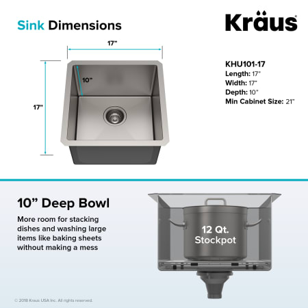 A large image of the Kraus KHU101-17 Dimensions