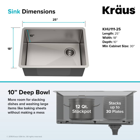 A large image of the Kraus KHU111-25 Dimensions