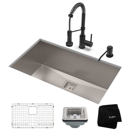 A large image of the Kraus KHU29-1610-53 Matte Black