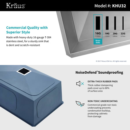 A large image of the Kraus KHU32-2610-41 Kraus-KHU32-2610-41-Material and Soundproofing