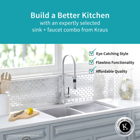 A large image of the Kraus KPF-2730 Kraus-KPF-2730-Sink and Faucet Combination
