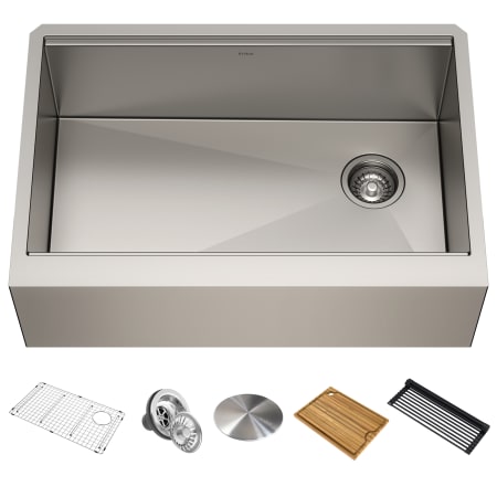 A large image of the Kraus KWF410-30 Stainless Steel