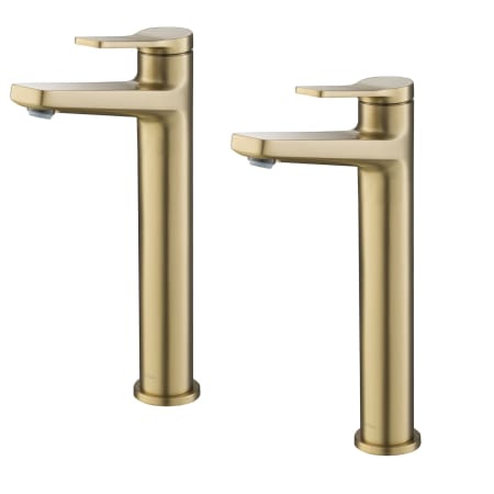 A large image of the Kraus KVF-1400-2PK Brushed Gold