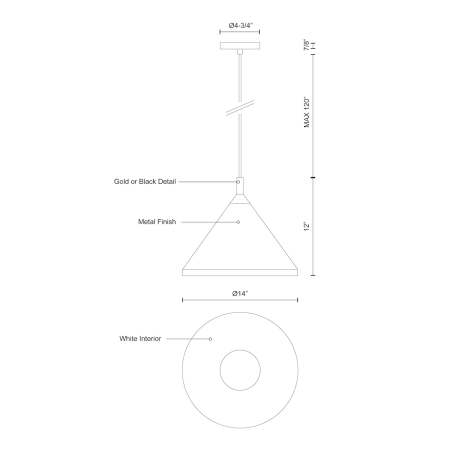 A large image of the Kuzco Lighting 492814 Alternate Image