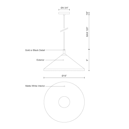 A large image of the Kuzco Lighting 493118 Alternate Image