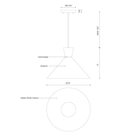 A large image of the Kuzco Lighting 493216 Alternate Image