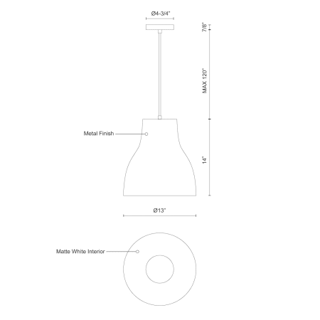 A large image of the Kuzco Lighting 494213 Alternate Image