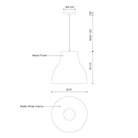 A large image of the Kuzco Lighting 494216 Alternate Image