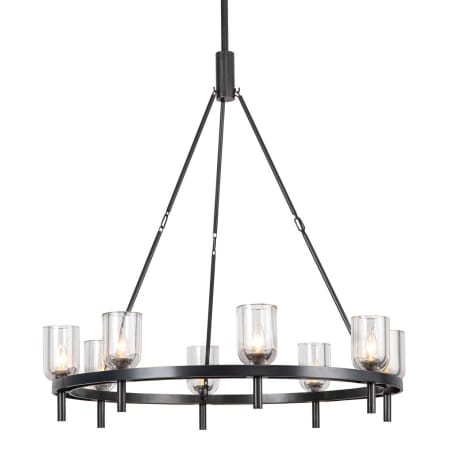 A large image of the Kuzco Lighting CH338836 Urban Bronze / Clear Crystal