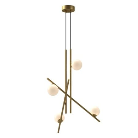 A large image of the Kuzco Lighting CH89832 Brushed Gold / Glossy Opal