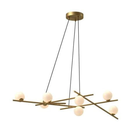 A large image of the Kuzco Lighting CH89854 Brushed Gold / Glossy Opal