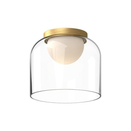 A large image of the Kuzco Lighting FM52508 Brushed Gold / Clear Glass