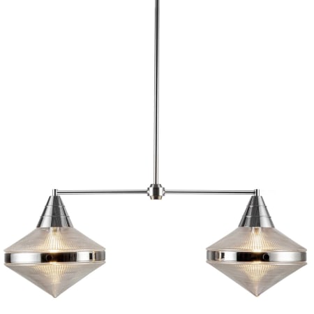 A large image of the Kuzco Lighting LP348241 Polished Nickel / Clear Prismatic Glass
