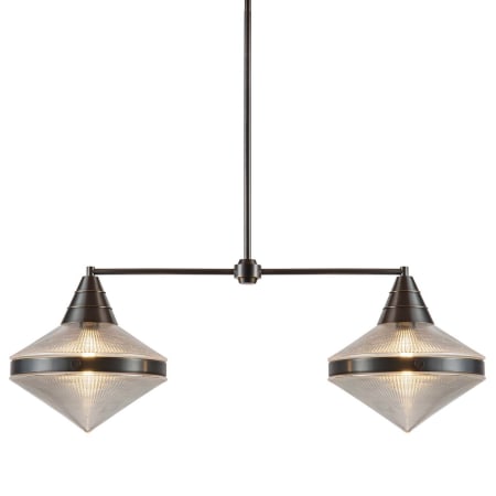 A large image of the Kuzco Lighting LP348241 Urban Bronze / Clear Prismatic Glass