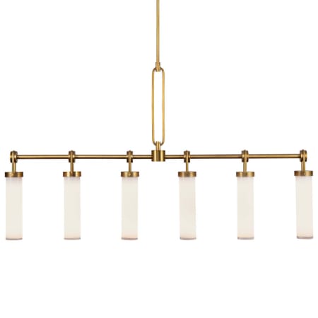 A large image of the Kuzco Lighting LP355652 Vintage Brass / Glossy Opal Glass