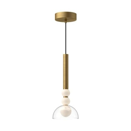 A large image of the Kuzco Lighting PD30502 Brushed Gold / Clear Glass