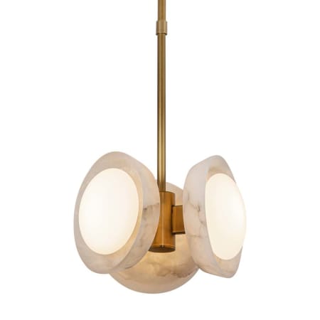 A large image of the Kuzco Lighting PD320313 Vintage Brass / Alabaster