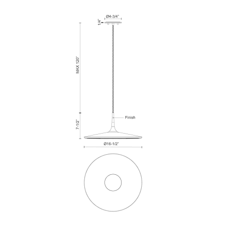 A large image of the Kuzco Lighting PD46216 Alternate Image