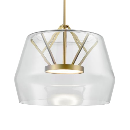 A large image of the Kuzco Lighting PD61418 Clear / Brushed Gold