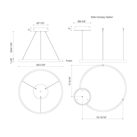 A large image of the Kuzco Lighting PD87124 Alternate Image