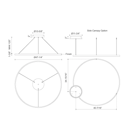 A large image of the Kuzco Lighting PD87148 Alternate Image