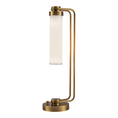A large image of the Kuzco Lighting TL355022 Vintage Brass / Glossy Opal Glass