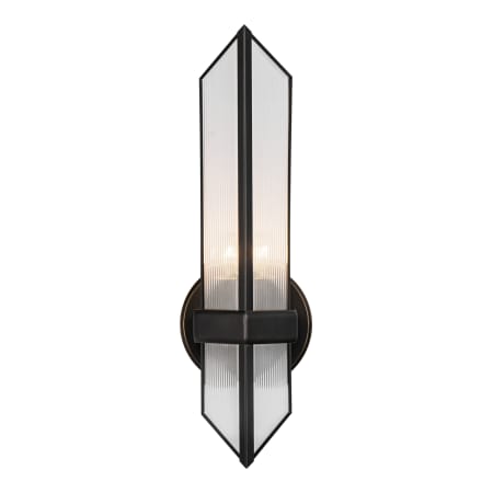 A large image of the Kuzco Lighting WV332904 Urban Bronze / Clear Ribbed Glass