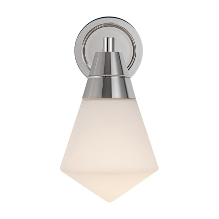 A large image of the Kuzco Lighting WV348106 Polished Nickel / Matte Opal Glass