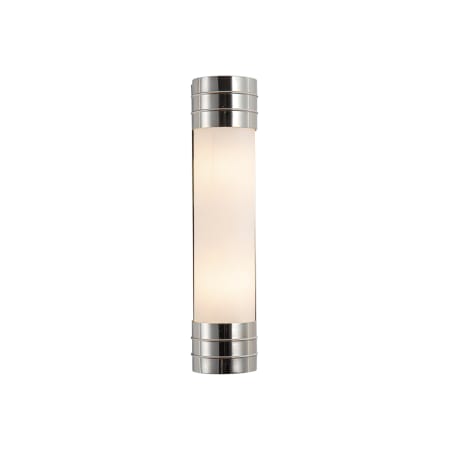 A large image of the Kuzco Lighting WV348218 Polished Nickel / Matte Opal Glass