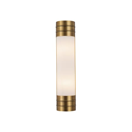 A large image of the Kuzco Lighting WV348218 Vintage Brass / Matte Opal Glass