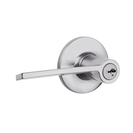 A large image of the Kwikset 438PLL-LH-S Satin Chrome