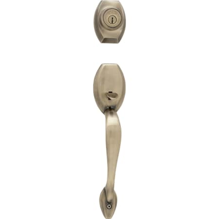 A large image of the Kwikset 512SO-LIP Antique Brass