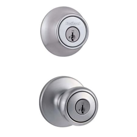 A large image of the Kwikset 690TS Satin Chrome
