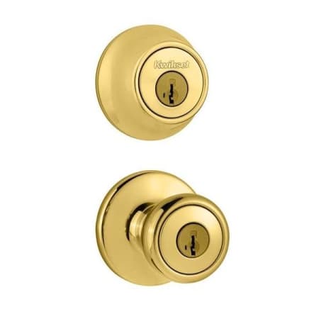 A large image of the Kwikset 690TS Polished Brass