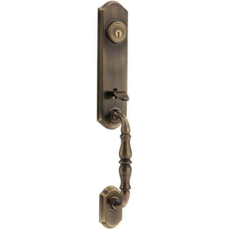 A large image of the Kwikset 800AT-LIP Antique Brass