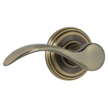 A large image of the Kwikset 968PML-RH Antique Brass