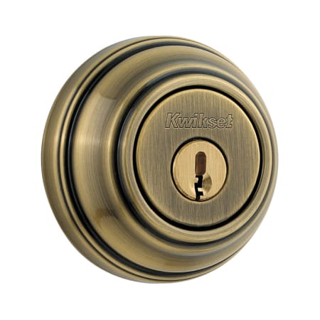 A large image of the Kwikset 985S Antique Brass