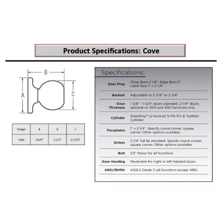 A large image of the Kwikset 300CV 300CV-Specs